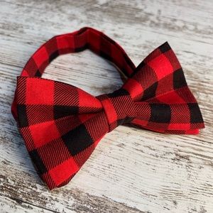 Buffalo plaid bow tie children Christmas bow tie Buffalo plaid gift men